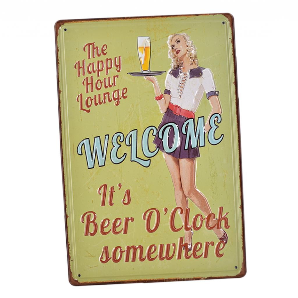 Metal Tin Sign best beer is a open one Decor Bar Home Vintage Retro Poster Cafe 