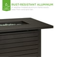 thumbnail image 3 of Best Choice Products 57in 50,000 BTU Rectangular Propane Aluminum Gas Fire Pit Table w/ Cover, Glass Beads - Dark Brown, 3 of 7