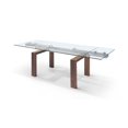 thumbnail image 3 of HomeRoots 372065 Walnut Solid Wood Extendable Dining Table - 63 x 35 x 30 in., 3 of 3