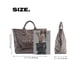 thumbnail image 5 of Bolso de mano LuxMall, moderno, de PVC, papel kraft, estampado de letras para mujer, 5 of 7