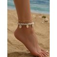 thumbnail image 4 of NICKSUN Gold Ankle Bracelets for Women Waterproof Starfish Shell Charm Anklets Trendy Summer Beach Jewelry, 4 of 7