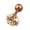 Gold, variant on Opolski 1Pc Unisex Ear Stud Glitter Cubic Zirconia Inlaid Titanium Steel Stud Earring Fashion Cartilage Jewelry for Party Bar