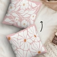 thumbnail image 4 of Pink Floral Pillow Covers,Abstract Boho Reversible Pillow Covers 18x18,Neutral Botanical Flowers Throw Pillow Covers for Home Living Room Bedroom,Floral Pillow Covers Gifts for Women Girls, 4 of 5