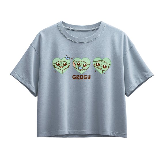 Star Wars - Heart Grogu - Youth Girls Boxy T-Shirt
