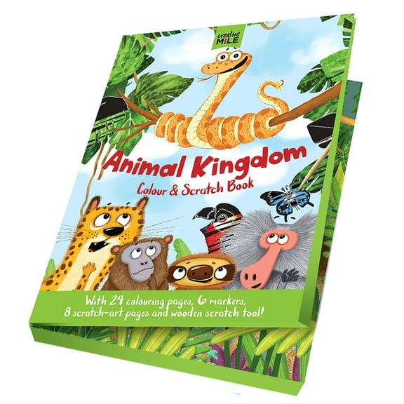 Animal Kingdom Color and Scratch Book: Color and Scratch Book, (Paperback)