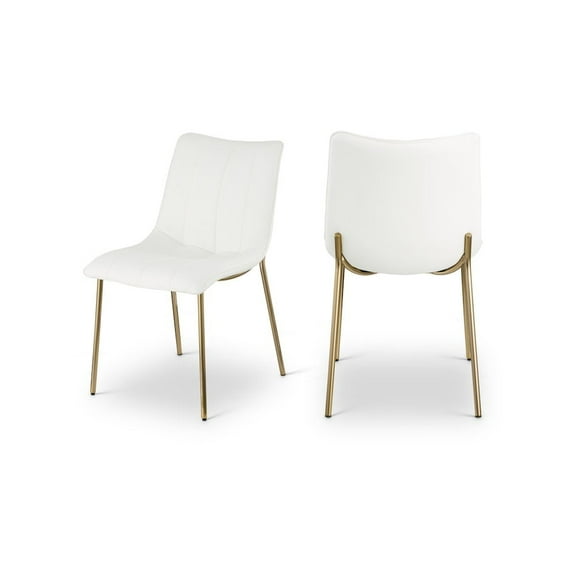 Meridian Furniture Isla Off White Vegan Leather Dining Chair (Set of 2)