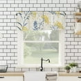 thumbnail image 4 of Floral Curtain Valance, Blue Leaves Yellow Berries Summer Farm Plant Print Short Rod Pocket Window Treatment for Kitchen, Bathroom, Living Room, Bedroom, 1 Panel, 54" W x 18" L, 4 of 5