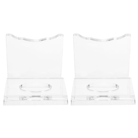 2pcs Table Tennis Racket Base Clear Acrylic Table Tennis Paddle Holder Table Tennis Racket Display Base Transparent Stand For Home Store