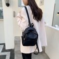 thumbnail image 3 of Mochila de moda para mujer, mochila de nailon, mochila informal de color sólido para libros (negro) Likrtyny Para estrenar, 3 of 9