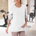 thumbnail image 5 of FRSASU Nursing Sweatshirt Long Sleeve Round Neck Breastfeeding Shirts Zipper Maternity Pumping Tops Pregnancy Cotton Pullover White, 5 of 9
