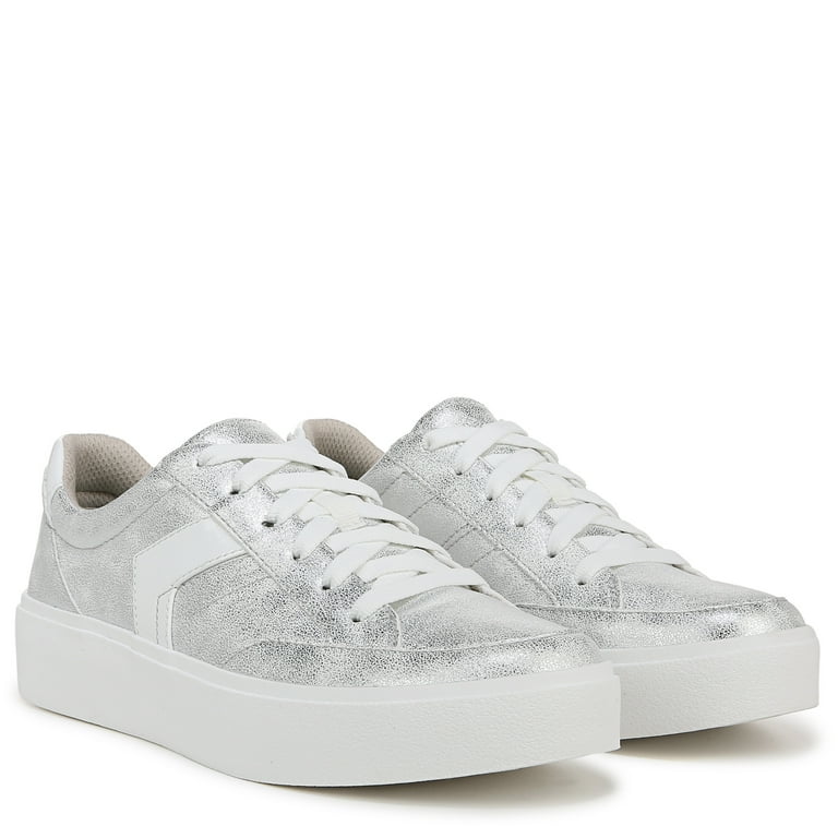 Scholl's Madison Lace Women's Fashion Sneakers Silver Size
