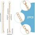 thumbnail image 3 of 2pcs 2pcs 7.95" Purse Strap Extenders Bag Extender Chain with Lobster Claw Clasps Handbags Purse Extender Chain Purse Strap Replacement Crossbody Bags Purse Clutches Handles with Metal Buckles, 3 of 6