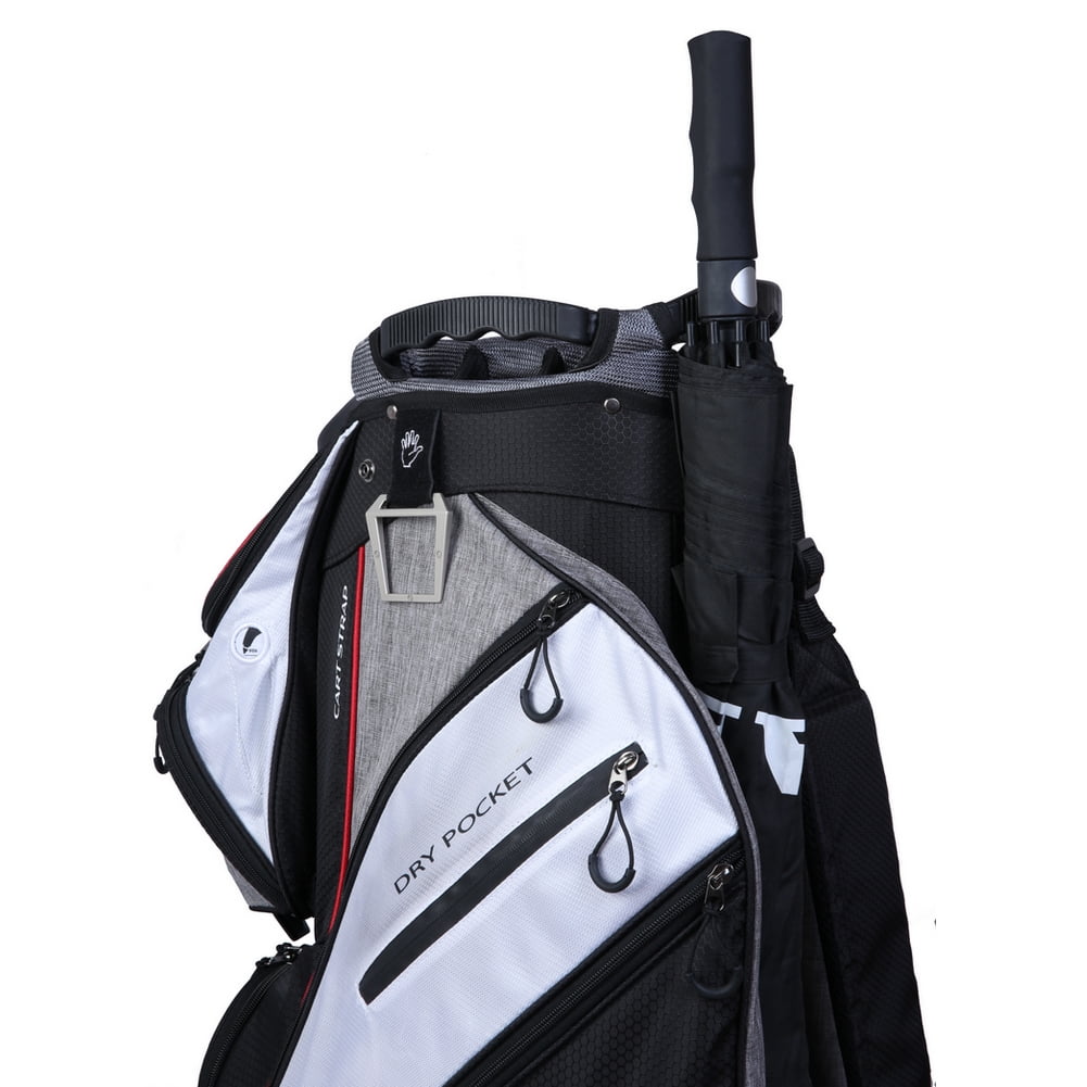 MacGregor Golf DX 14 Way Divider Cart Bag, Black/Grey/White/Red, 14 Pockets, 8.5 lbs