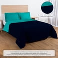 thumbnail image 2 of EDREDON C/ FUNDA MAT TURQUESA / AZUL MARINO DECORATIVA 2 VISTAS MAT Spring Air Reversible, 2 of 4