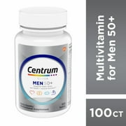 Pack of 2 - Centrum Silver Multivitamin Supplement for Men 50 Plus Supports Memory and Cognition In Older Adults 100 ct Packaging May Vary