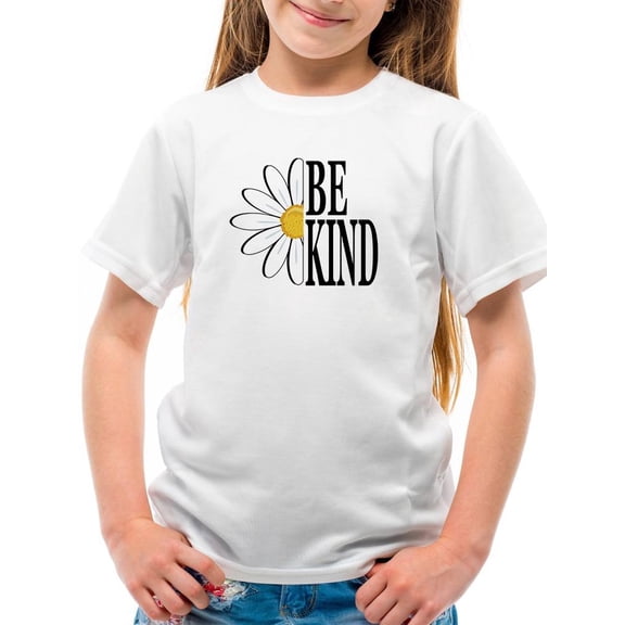 Be Kind Daisy T-Shirt Juniors -Image by Shutterstock, Large