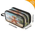thumbnail image 3 of ALAZA Star Fish Tropical Palm Pencil Case Bag 3 Compartment Pen Pouch Large Storage Holder Box Organizer, 3 of 8