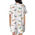thumbnail image 3 of Bixox Women's Dachshund Dog Puppy Printed Pajama Set 2 Piece Lounge Set Top and Shorts Soft Pajamas, Shorts with Pockets, 3 of 7