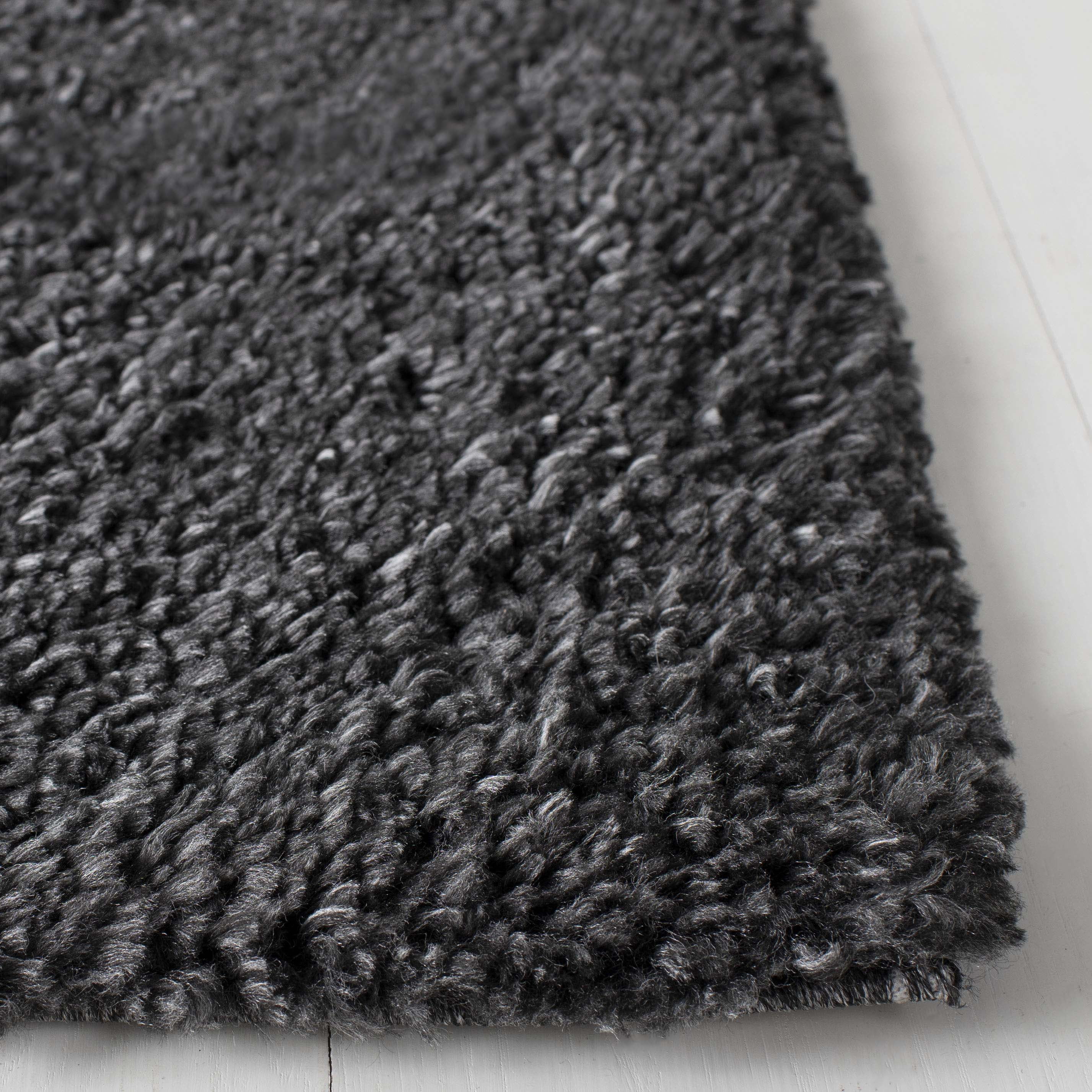 Safavieh August Carlene Solid Plush Shag Area Rug, Charcoal, 6' x 8'