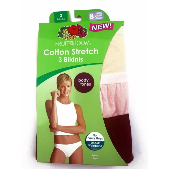Fol 3pk Body Tone Cotton Stretch Bikini