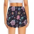 thumbnail image 2 of Lsque Roses Flowers Printed Women's Running Shorts with Liner Pockets,Elastic Quick Dry Workout Athletic Gym Yoga Shorts,Womens High Waist Shorts-Small, 2 of 9