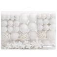 thumbnail image 2 of vidaXL 111 Piece Christmas Bauble Set White Polystyrene, 2 of 5