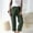 Green 2, variant on iHPH7 Summer Pants for Women, Petite Pants for Women, Linen Pants Women, Gauze Pants, Travel Pants Women, White XL