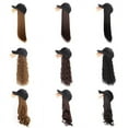 2 Style Baseball Hat Hair Extensions Cap Wig Full Wigs 22inch Hair