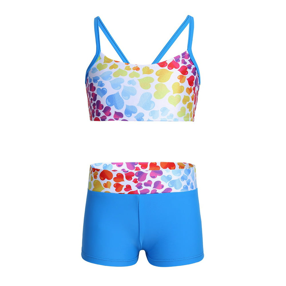 iEFiEL - iEFiEL Girls Tankini Swimsuit Bowknot Tops with Bottoms ...