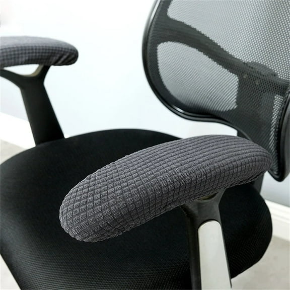 Chair Arm Pad Covers, Office Computer Chair Armest Pads, Removable Washable Office Chair Armrest Pads Cover for Office Gaming Chair Wheelchair, Gray, 1Pair