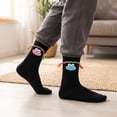 thumbnail image 4 of Cute Cartoon Big Mouth Crew Socks, Colorful Braided Rope Funny Face Casual Cotton Socks, Comfort Soft Daily Wear Mid Calf Socks for Women, 4 of 5