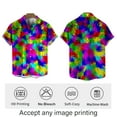 thumbnail image 3 of WHNBCW Funny Camo Plaid Hawaiian Shirt Novelty Psychedelic Graphic Button Down Shirt, 3 of 7