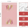 thumbnail image 2 of SOME THING Pink Xmas Tree Merry Christmas Kitchen Towels Dish Towels, 18x26 Inch Farmhouse Star Holiday Winter Decoration Hand Towels Set of 2, 2 of 6