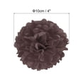 thumbnail image 2 of Uxcell Pompones de papel para flores, bola de flores para decoración de fondo de fiesta, marrón 4", 2 of 7