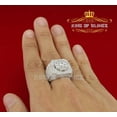 thumbnail image 3 of King of Bling's 925 White Square Sterling Silver Cubic Zirconia 8.50ct Men's Ring Size 9, 3 of 9
