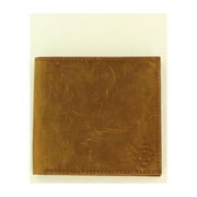 Ariat A3530744 Floral Overlay Western Scroll Concho Bi-Fold Wallet, Medium Brown