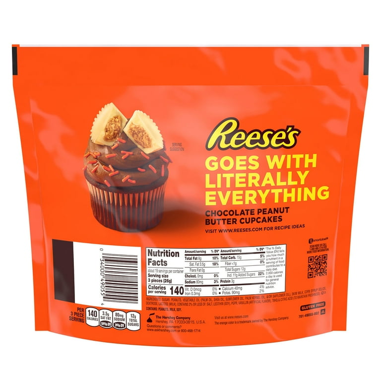 Reese's Miniatures White Creme Peanut Butter Cups Candy, Family Pack 17.6 oz