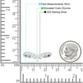 thumbnail image 7 of Curved Band Pear Teardrop 8mm Cubic Zirconia White Tone 925 Sterling Silver, Size 8, 7 of 7