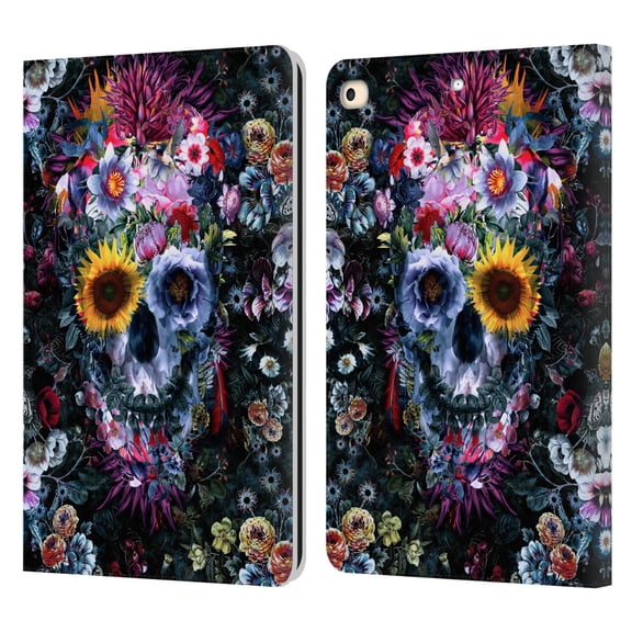 Head Case Designs Officially Licensed Riza Peker Skulls 9 Voodoo Skull Leather Book Wallet Case Cover Compatible with Apple iPad 9.7 2017 / iPad 9.7 2018