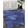 thumbnail image 2 of Ahgly Company Indoor Rectangle Patterned DarkSlate Blue Purple Area Rugs, 8' x 12', 2 of 6