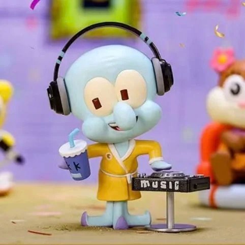 Popmart-Pijamas de Bob Esponja, serie de fiesta, caja ciega, figura misteriosa de acción Kawaii, Caixas Supresas, juguetes y pasatiempos, regalos de cumpleaños