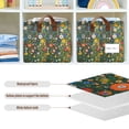 thumbnail image 4 of Yayeee Foldable Storage Basket for Shelves with Handles Waterproof Cloth Bins, Green Floral Garden, 4 of 7