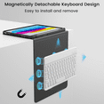 thumbnail image 3 of DWPSG Keyboard Case for iPad (A16) 11th Generation 11 inch 2025, Stand Folio Detachable Wireless Bluetooth Rechargeable Keyboard, for iPad 10th Generation 10.9 inch 2022 with Pencil Holder, Black, 3 of 8