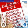 thumbnail image 5 of Snow Emergency Route No Parking Red Sign, 10x14 Aluminum, 5 of 8