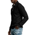 thumbnail image 6 of GrmtClth Mens Quarter Zip Up Pullover Lightweight Mock Neck Sweatshirt | Half Zip,Lightweight,Mock Neck,Daily,Soft fabric,Simple and Classic Black L, 6 of 8