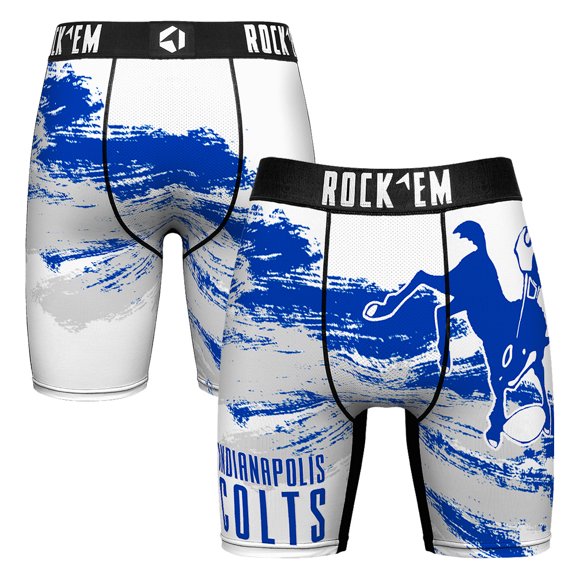 Men's Rock Em Socks  Indianapolis Colts Gridiron Classic Paint Boxer Briefs