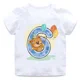 thumbnail image 3 of Camiseta de algodón con estampado de lazo y número 1-9 para niños y niñas, regalo de cumpleaños, oso de dibujos animados, divertida camiseta de cuello redondo para niños, 3 of 5