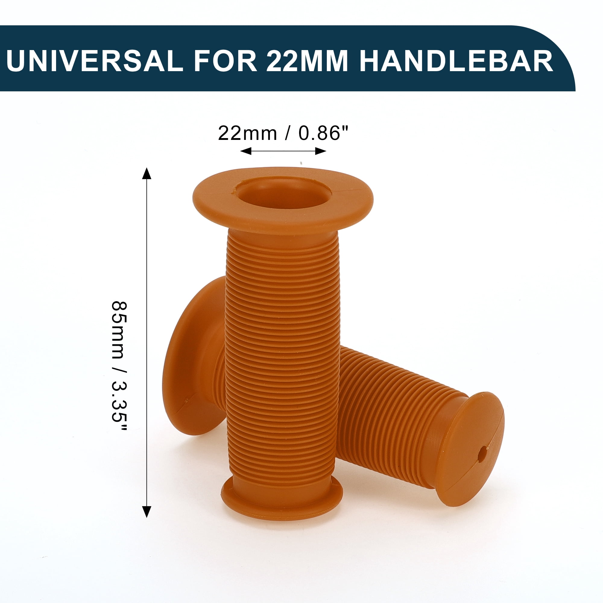 TUCKBOLD – Protège-poignées De Guidon 85 Mm, Caoutchouc Marron, Diamètre 22 Mm, Antidérapant – 1 Paire Pour Vélo, VTT, Trottinette