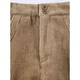 thumbnail image 5 of Women'S Corduroy Wide Leg Pants, Fall Winter High Waist Bootcut Cropped Trousers Casual Loose Khaki XXL, 5 of 9