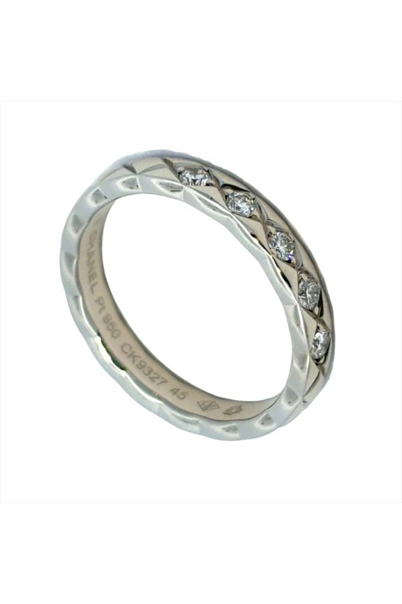 Pre-Owned Chanel Coco Crush 5-Diamond Ring, Size 45, Platinum 950, 3.5g, Women's Ring